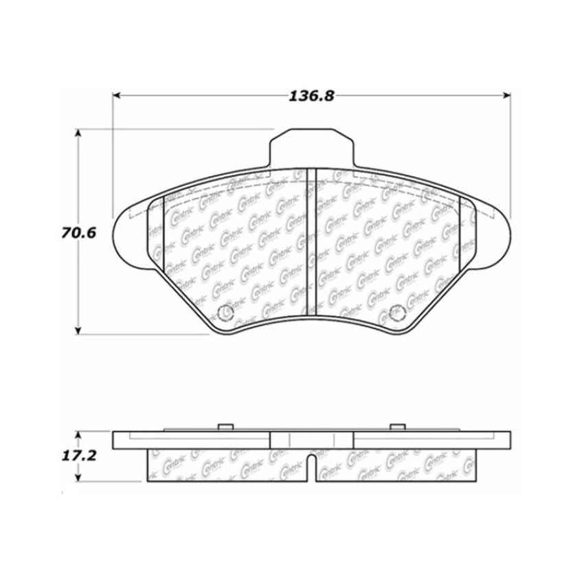 CENTRIC PARTS 301.06000 Centric Premium Ceramic Brake Pads with Shims and Hardware