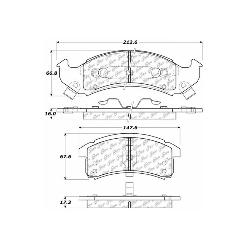 CENTRIC PARTS 301.06230 Centric Premium Ceramic Brake Pads with Shims and Hardware
