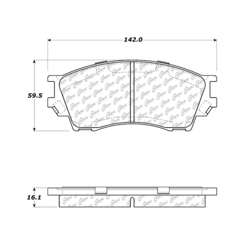 CENTRIC PARTS 301.06430 Centric Premium Ceramic Brake Pads with Shims and Hardware