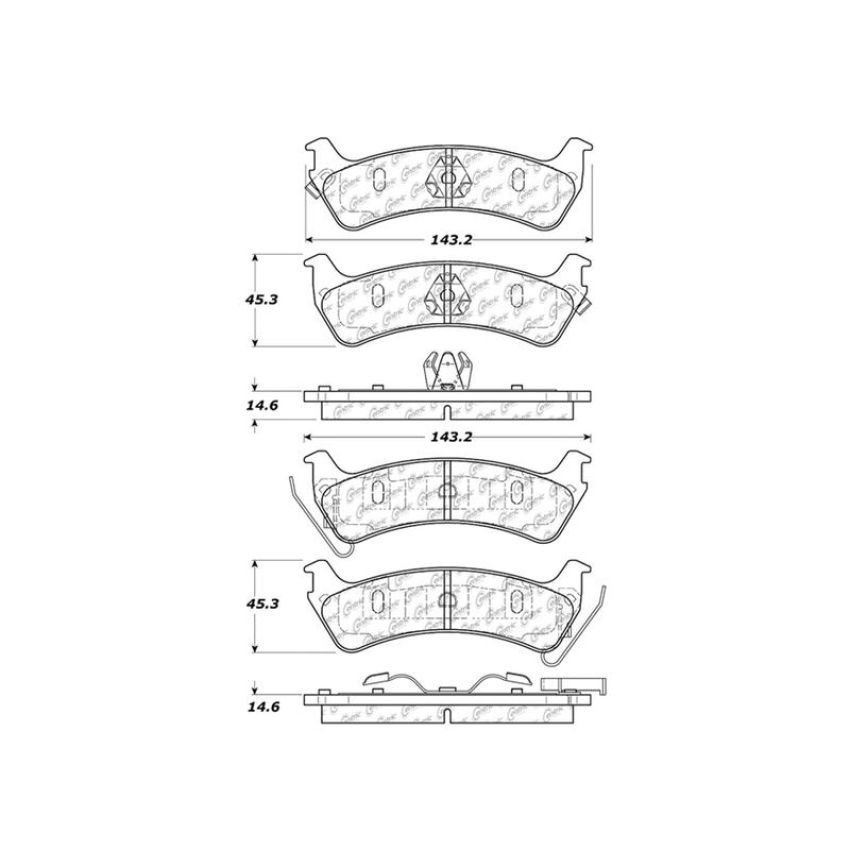 CENTRIC PARTS 301.06660 Centric Premium Ceramic Brake Pads with Shims and Hardware