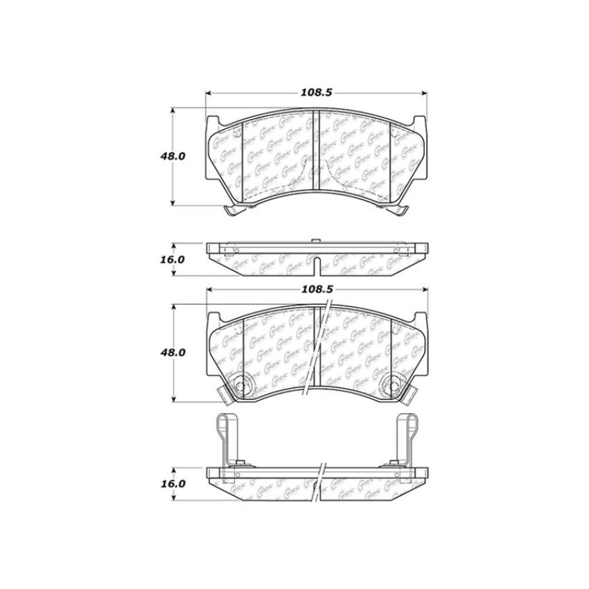 CENTRIC PARTS 301.06680 Centric Premium Ceramic Brake Pads with Shims and Hardware