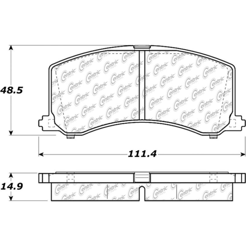 CENTRIC PARTS 301.06770 Centric Premium Ceramic Brake Pads with Shims and Hardware