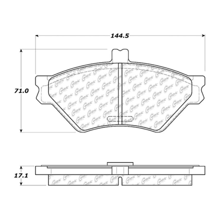 CENTRIC PARTS 301.06780 Centric Premium Ceramic Brake Pads with Shims and Hardware