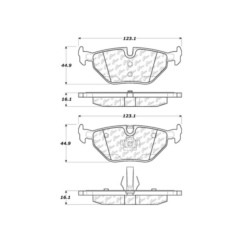 CENTRIC PARTS 301.06920 Centric Premium Ceramic Brake Pads with Shims and Hardware