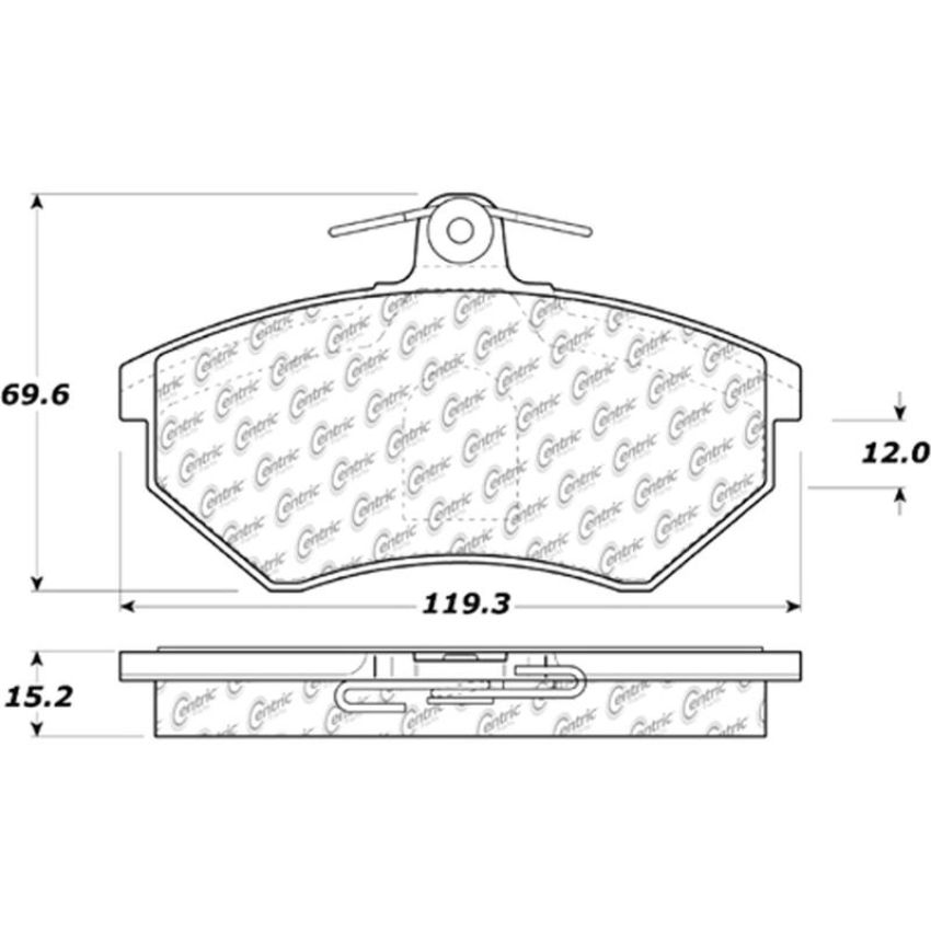 CENTRIC PARTS 301.06960 Centric Premium Ceramic Brake Pads with Shims and Hardware