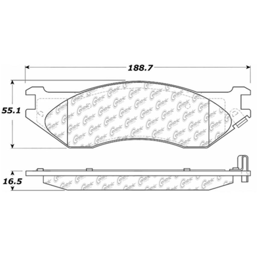 CENTRIC PARTS 301.07020 Centric Premium Ceramic Brake Pads with Shims and Hardware