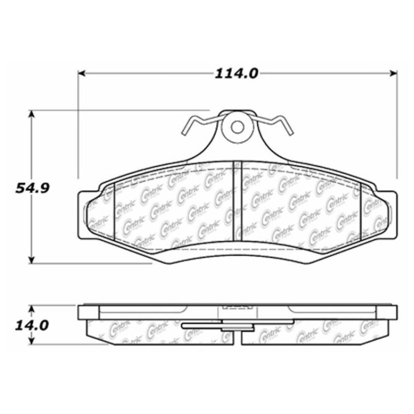 CENTRIC PARTS 301.07240 Centric Premium Ceramic Brake Pads with Shims
