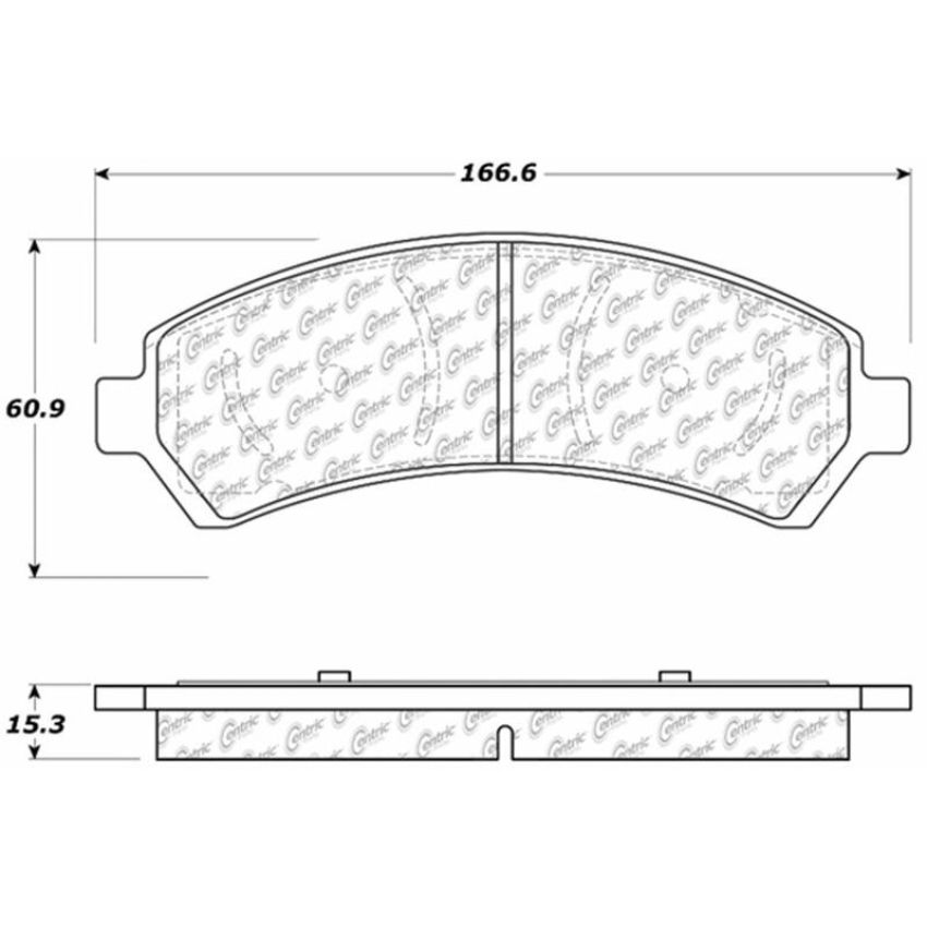 CENTRIC PARTS 301.07260 Centric Premium Ceramic Brake Pads with Shims and Hardware