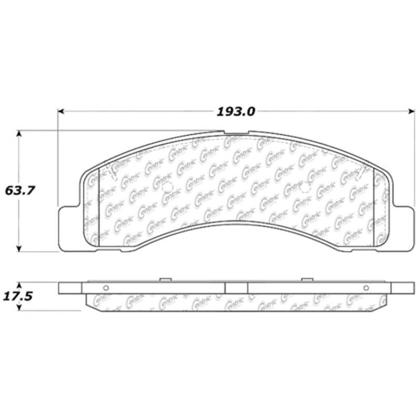CENTRIC PARTS 301.07560 Centric Premium Ceramic Brake Pads with Shims and Hardware