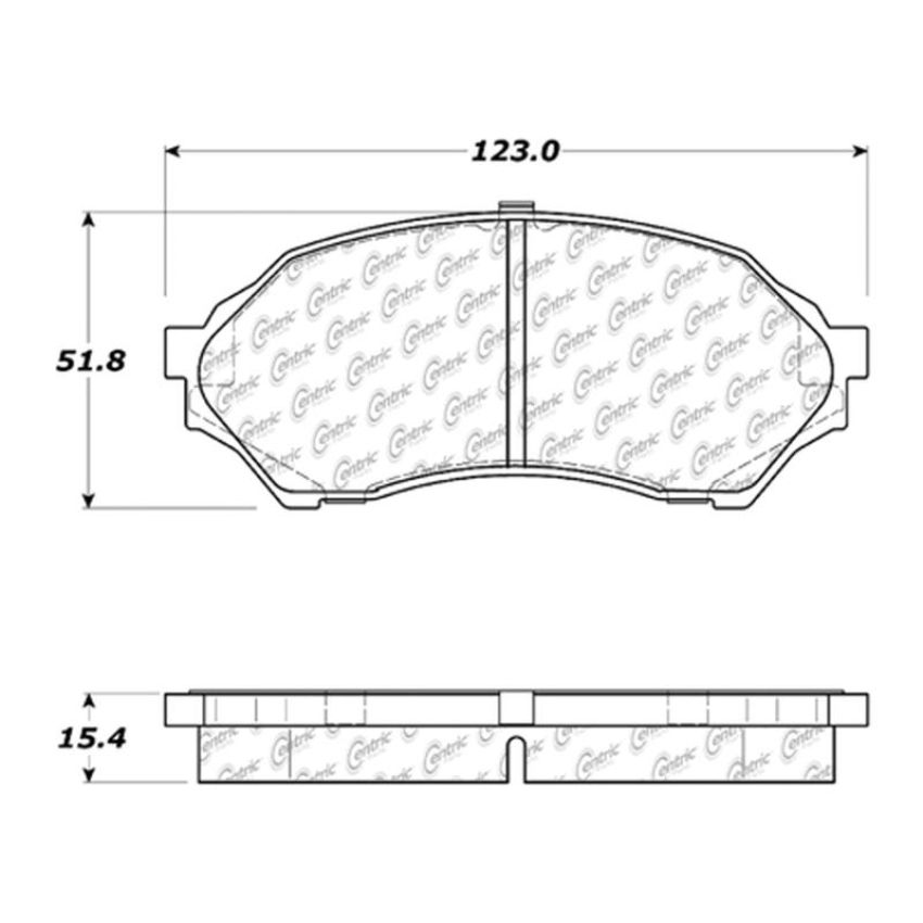 CENTRIC PARTS 301.07980 Centric Premium Ceramic Brake Pads with Shims and Hardware