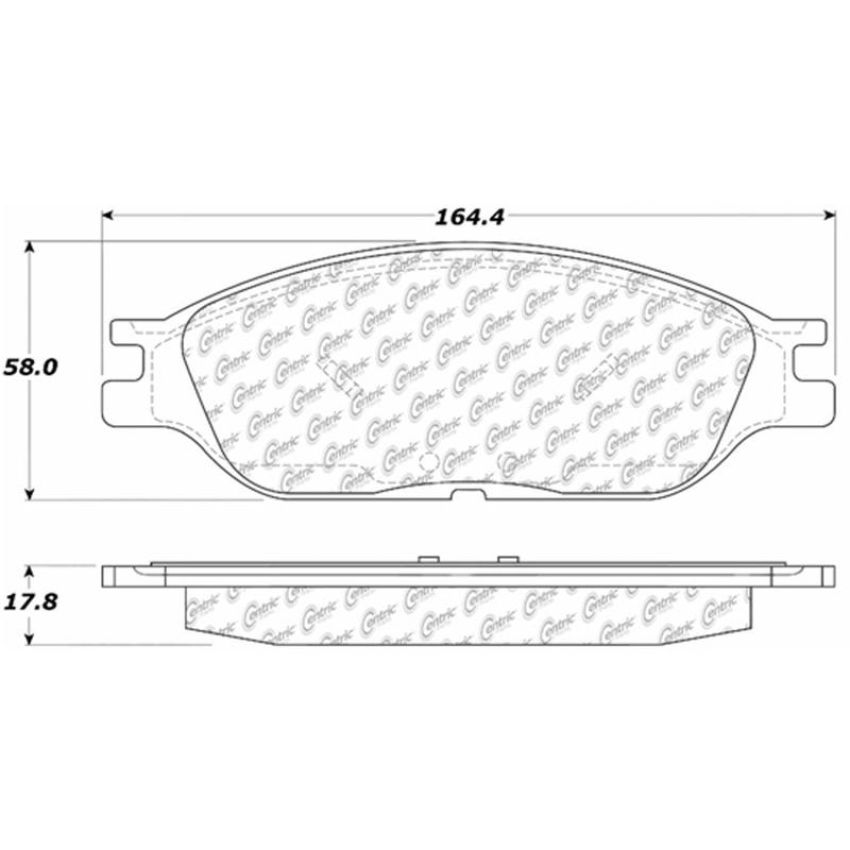 CENTRIC PARTS 301.08030 Centric Premium Ceramic Brake Pads with Shims and Hardware