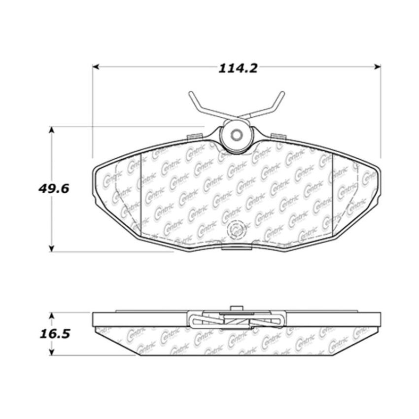 CENTRIC PARTS 301.08060 Centric Premium Ceramic Brake Pads with Shims
