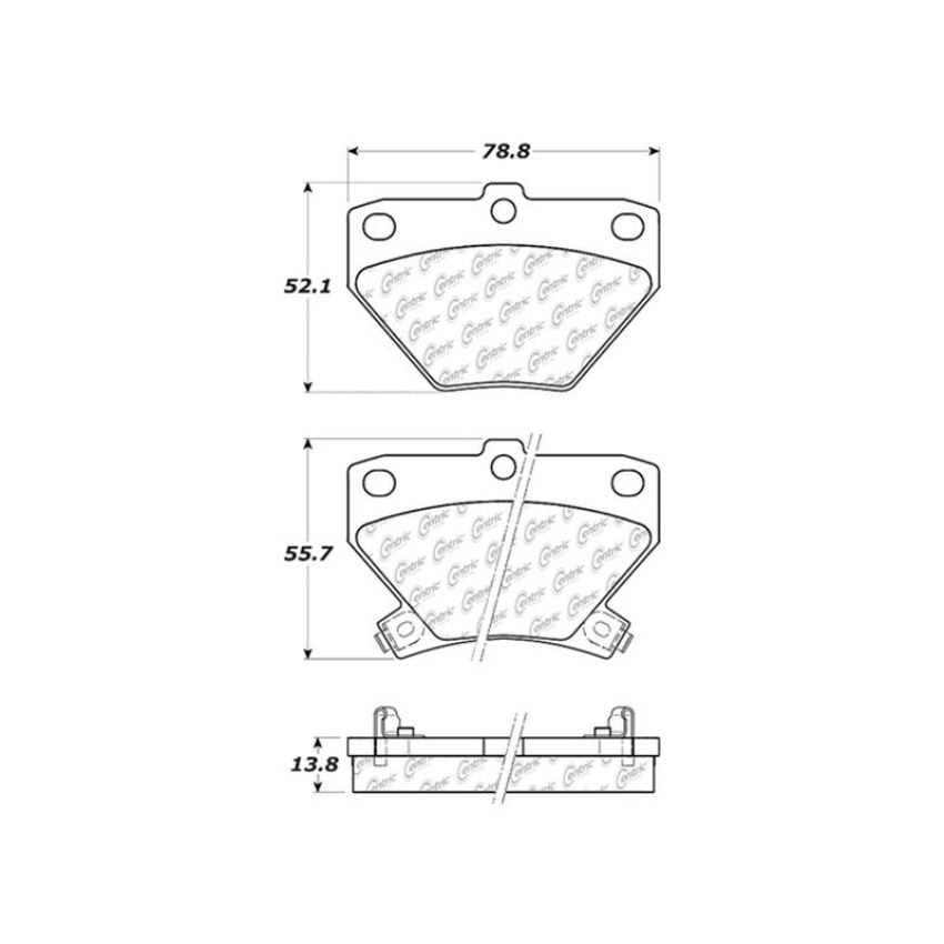 CENTRIC PARTS 301.08230 Centric Premium Ceramic Brake Pads with Shims and Hardware