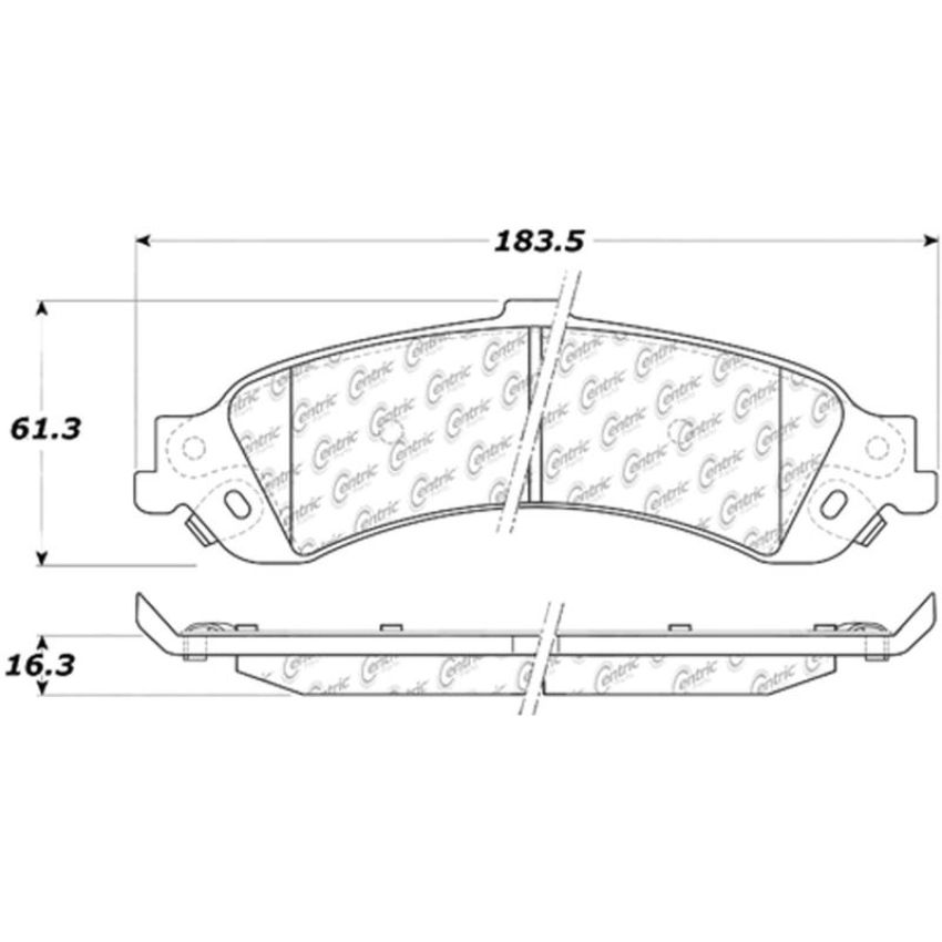 CENTRIC PARTS 301.08340 Centric Premium Ceramic Brake Pads with Shims and Hardware