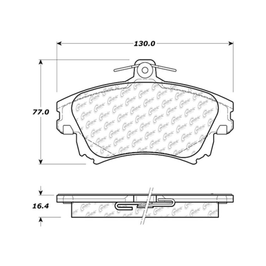 CENTRIC PARTS 301.08370 Centric Premium Ceramic Brake Pads with Shims