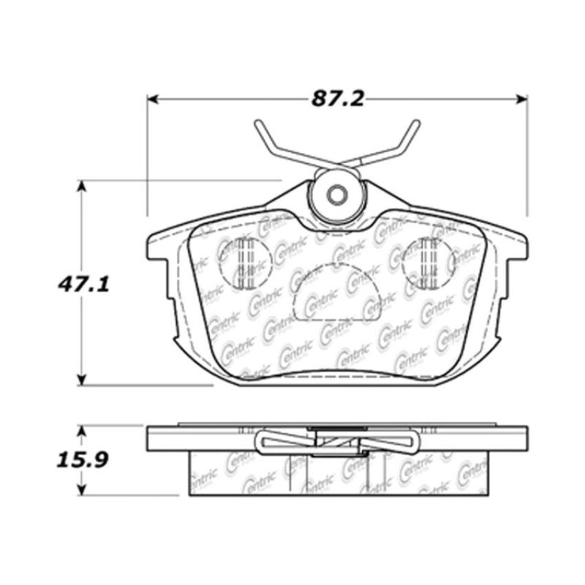 CENTRIC PARTS 301.08380 Centric Premium Ceramic Brake Pads with Shims