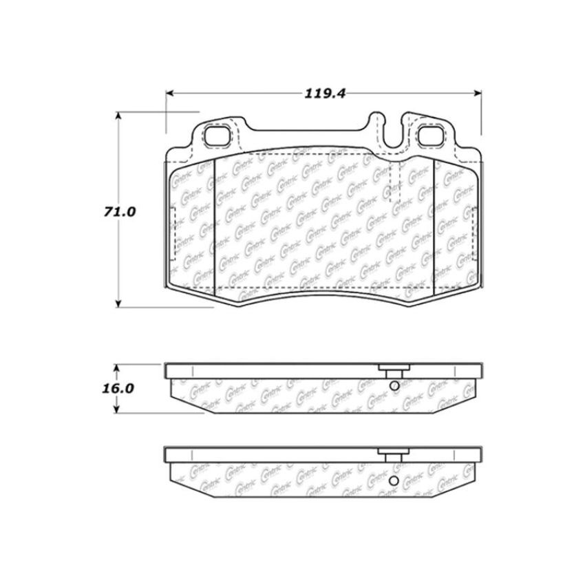 CENTRIC PARTS 301.08470 Centric Premium Ceramic Brake Pads with Shims and Hardware