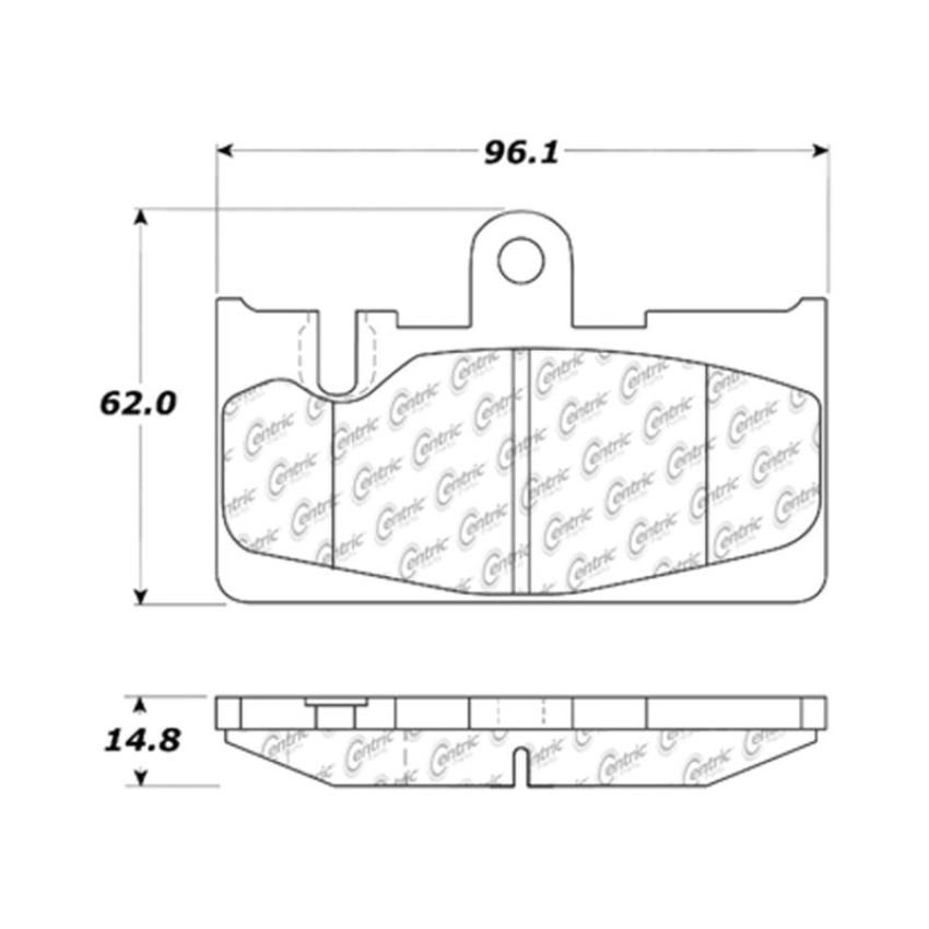 CENTRIC PARTS 301.08710 Centric Premium Ceramic Brake Pads with Shims and Hardware