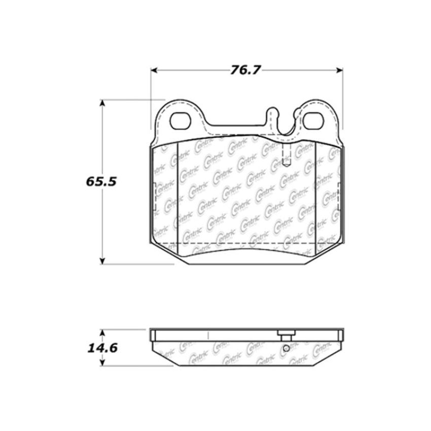 CENTRIC PARTS 301.08740 Centric Premium Ceramic Brake Pads with Shims and Hardware