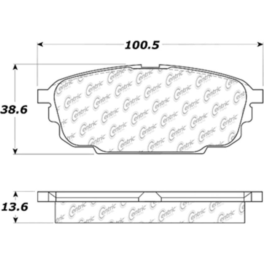CENTRIC PARTS 301.08920 Centric Premium Ceramic Brake Pads with Shims and Hardware