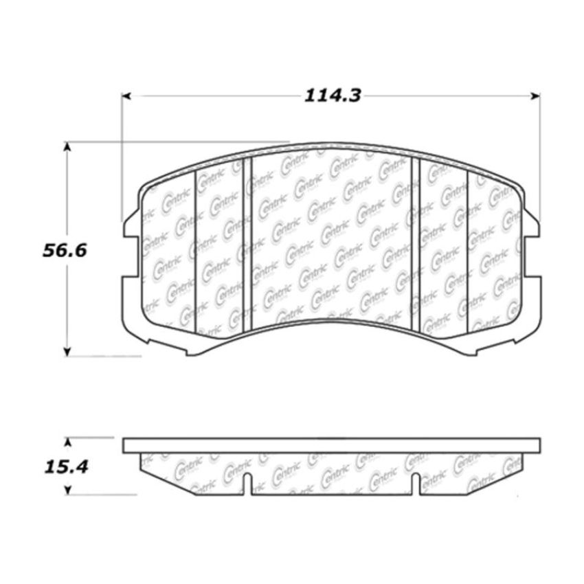CENTRIC PARTS 301.09040 Centric Premium Ceramic Brake Pads with Shims and Hardware