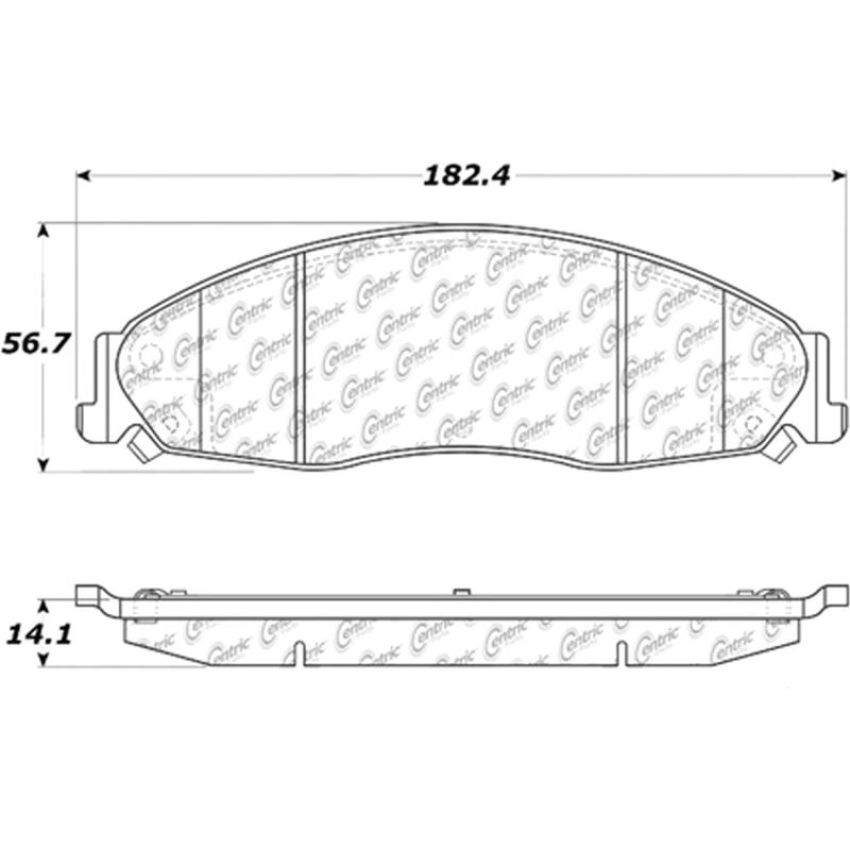 CENTRIC PARTS 301.09210 Centric Premium Ceramic Brake Pads with Shims and Hardware