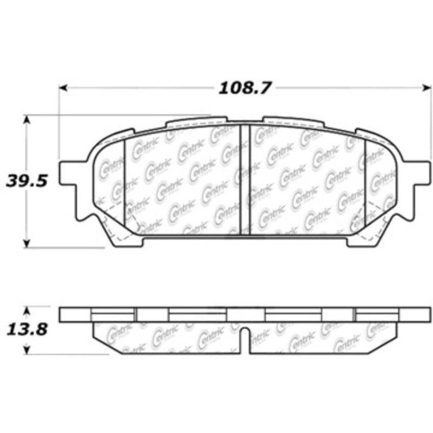 CENTRIC PARTS 301.10040 Centric Premium Ceramic Brake Pads with Shims and Hardware