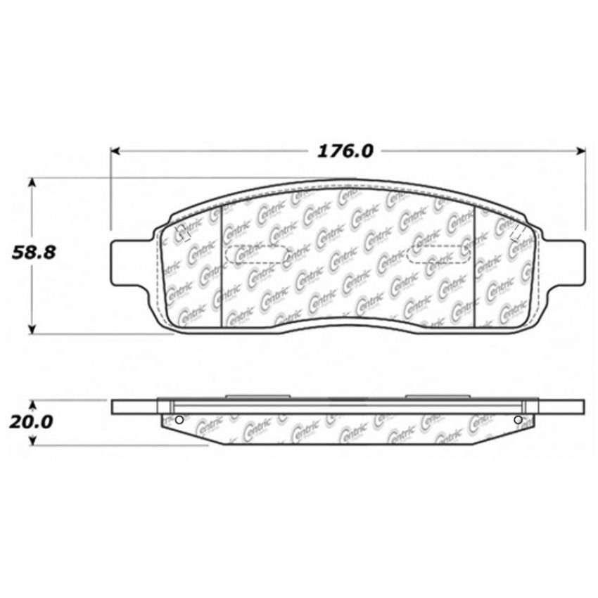 CENTRIC PARTS 301.10110 Centric Premium Ceramic Brake Pads with Shims and Hardware