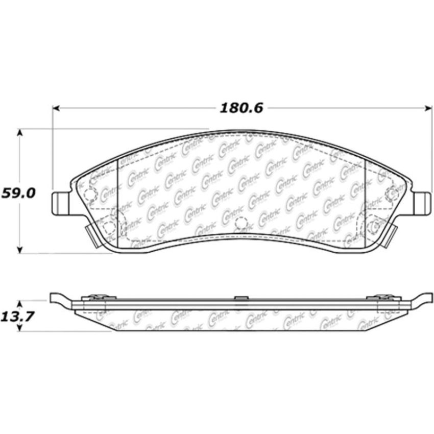 CENTRIC PARTS 301.10190 Centric Premium Ceramic Brake Pads with Shims and Hardware