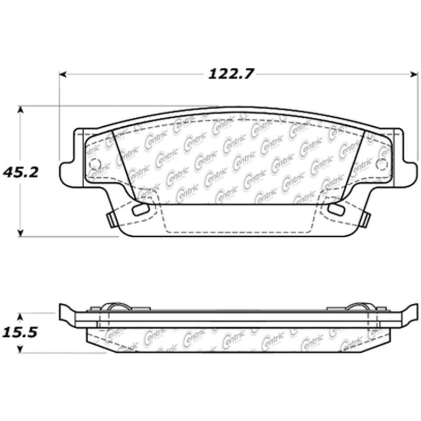 CENTRIC PARTS 301.10200 Centric Premium Ceramic Brake Pads with Shims and Hardware