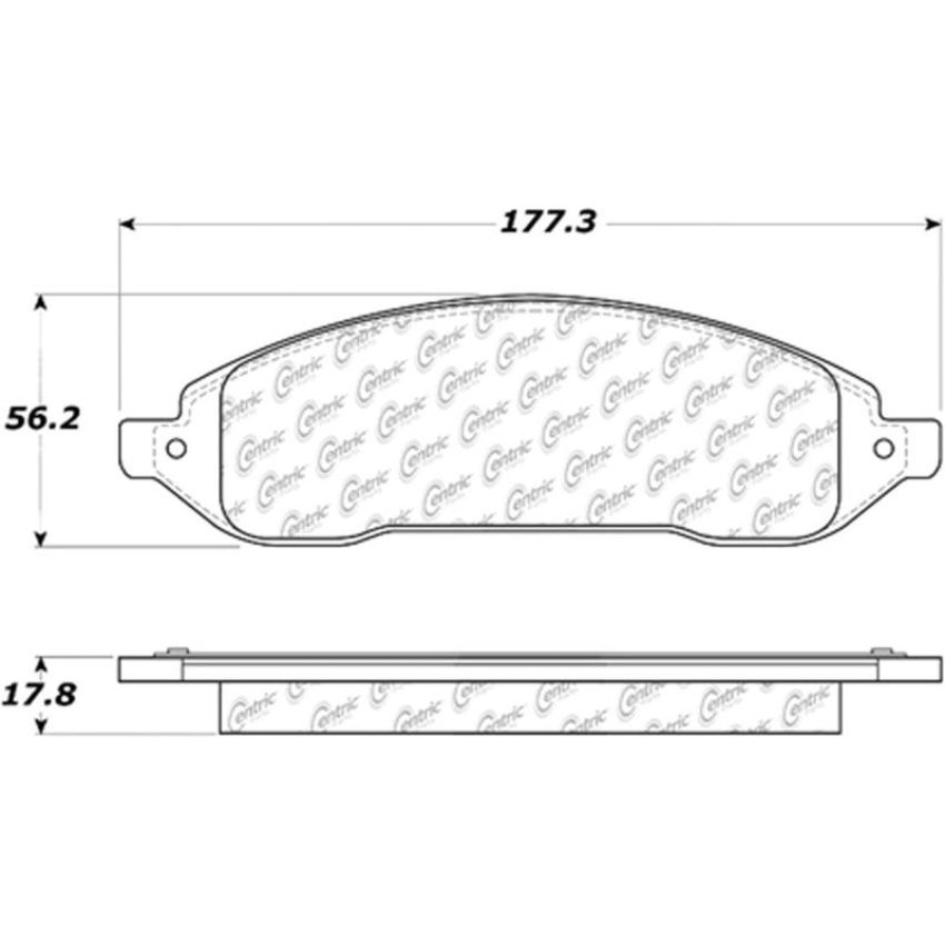 CENTRIC PARTS 301.10220 Centric Premium Ceramic Brake Pads with Shims and Hardware