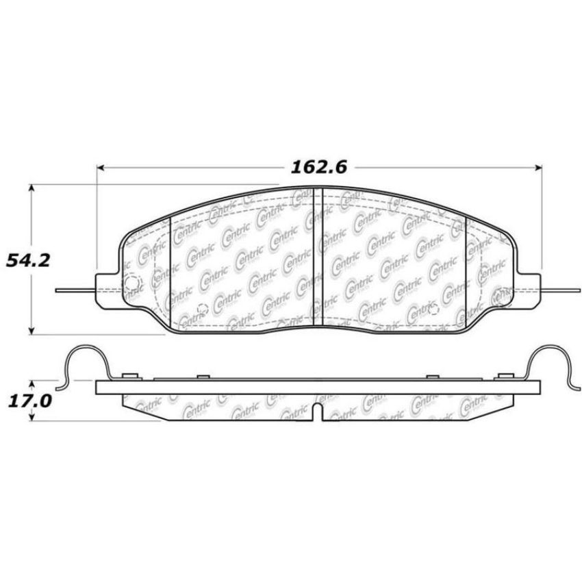 CENTRIC PARTS 301.10810 Centric Premium Ceramic Brake Pads with Shims and Hardware