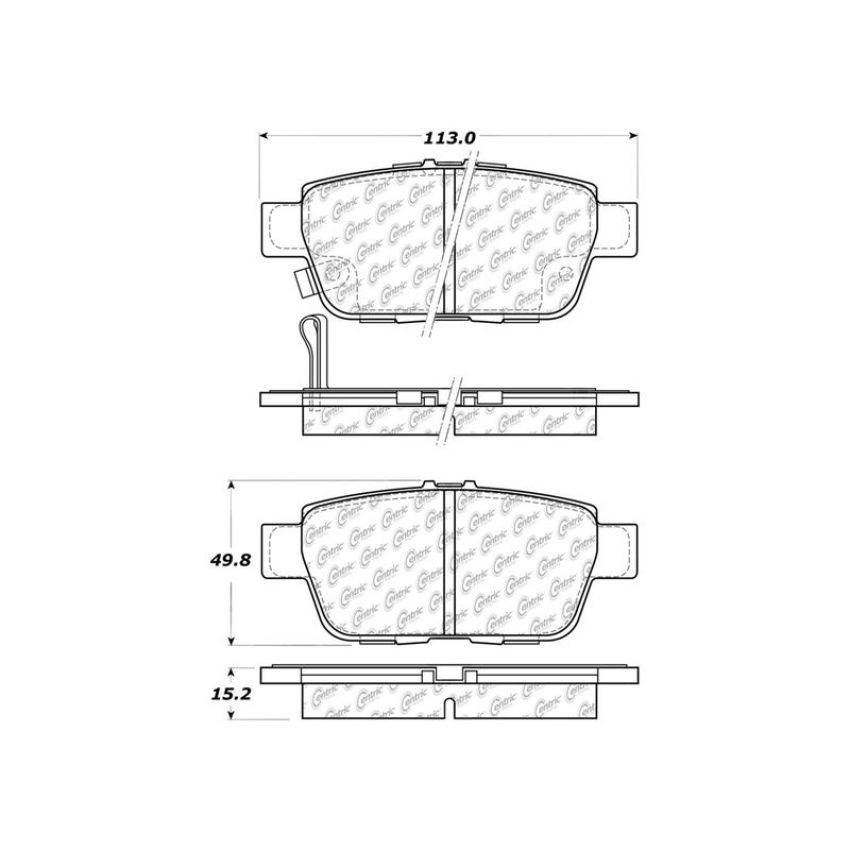 CENTRIC PARTS 301.11030 Centric Premium Ceramic Brake Pads with Shims and Hardware