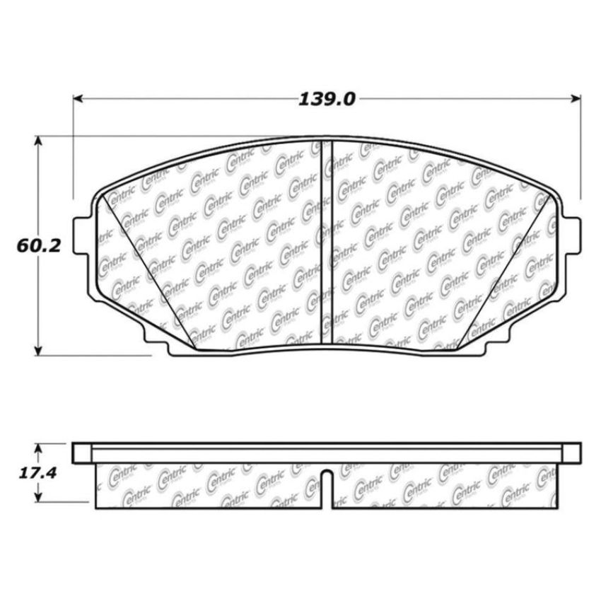 CENTRIC PARTS 301.12580 Centric Premium Ceramic Brake Pads with Shims and Hardware