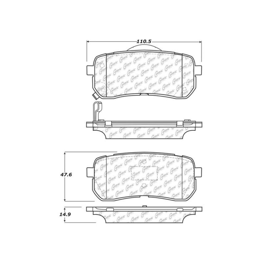 CENTRIC PARTS 301.13020 Centric Premium Ceramic Brake Pads with Shims and Hardware