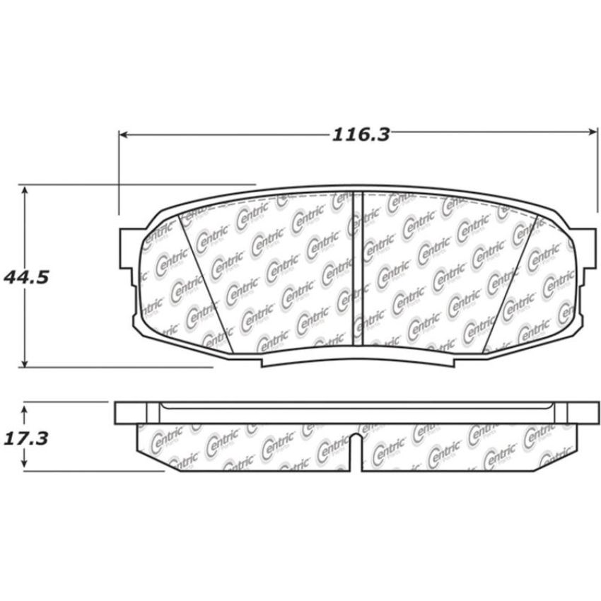 CENTRIC PARTS 301.13040 Centric Premium Ceramic Brake Pads with Shims and Hardware