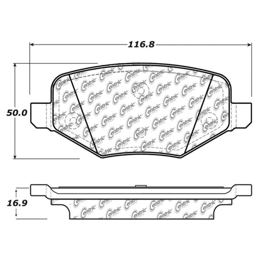 CENTRIC PARTS 301.13770 Centric Premium Ceramic Brake Pads with Shims and Hardware