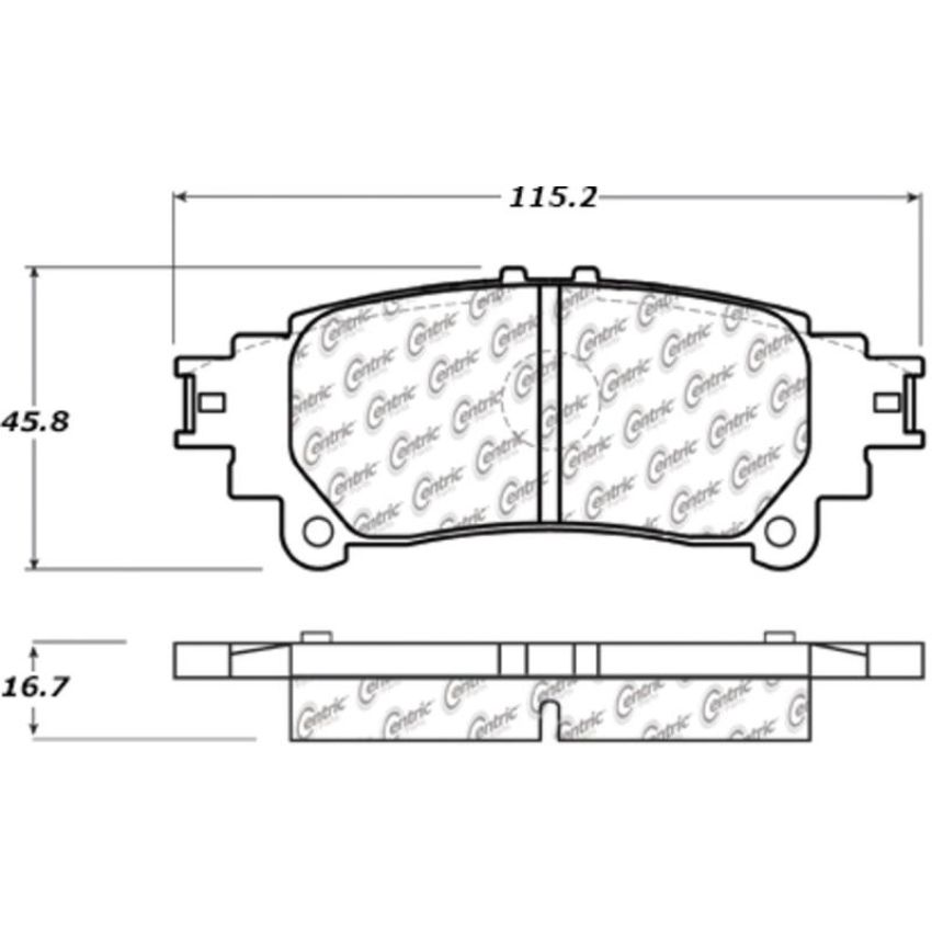 CENTRIC PARTS 301.13911 Centric Premium Ceramic Brake Pads with Shims and Hardware