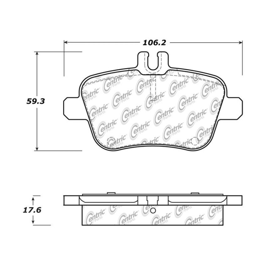 CENTRIC PARTS 301.16461 Centric Premium Ceramic Brake Pads with Shims and Hardware