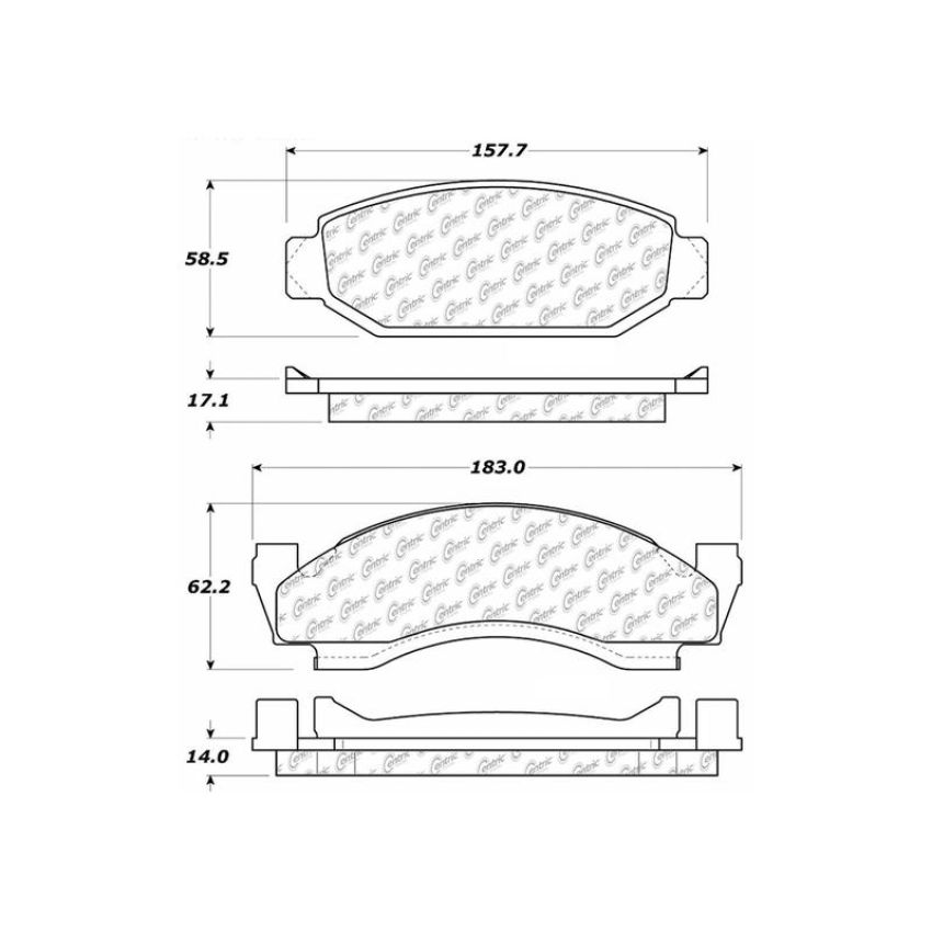 CENTRIC PARTS 306.00500 Centric Fleet Performance Brake Pads with Hardware