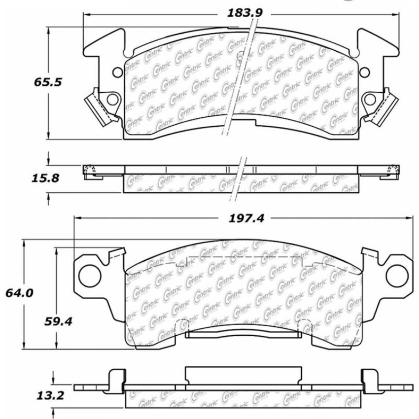CENTRIC PARTS 306.00520 Centric Fleet Performance Brake Pads with Hardware