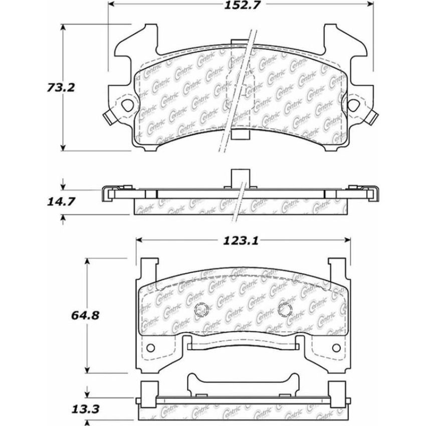 CENTRIC PARTS 306.01540 Centric Fleet Performance Brake Pads with Hardware