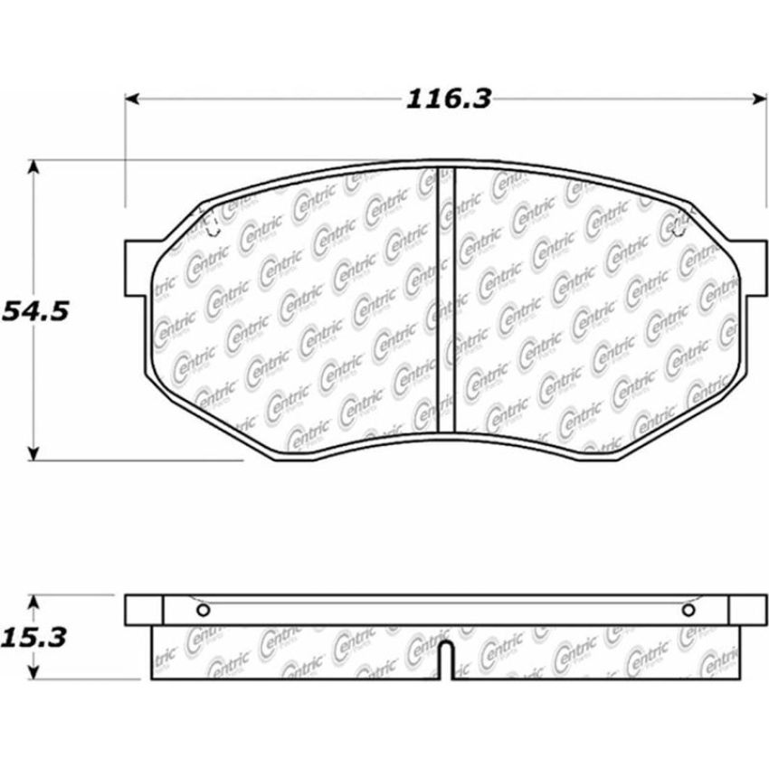 CENTRIC PARTS 306.03890 Centric Fleet Performance Brake Pads with Hardware