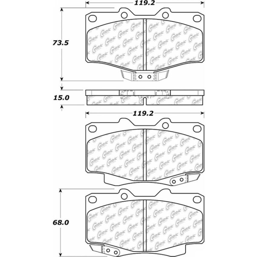 CENTRIC PARTS 306.04100 Centric Fleet Performance Brake Pads with Hardware