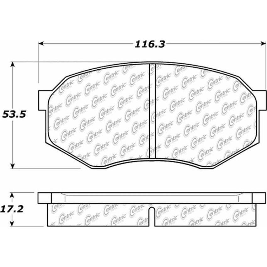 CENTRIC PARTS 306.04330 Centric Fleet Performance Brake Pads with Hardware