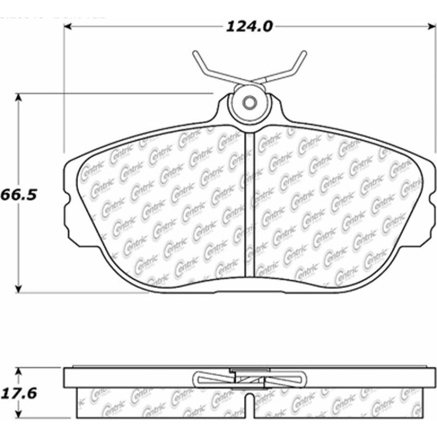 CENTRIC PARTS 306.06010 Centric Fleet Performance Brake Pads with Hardware