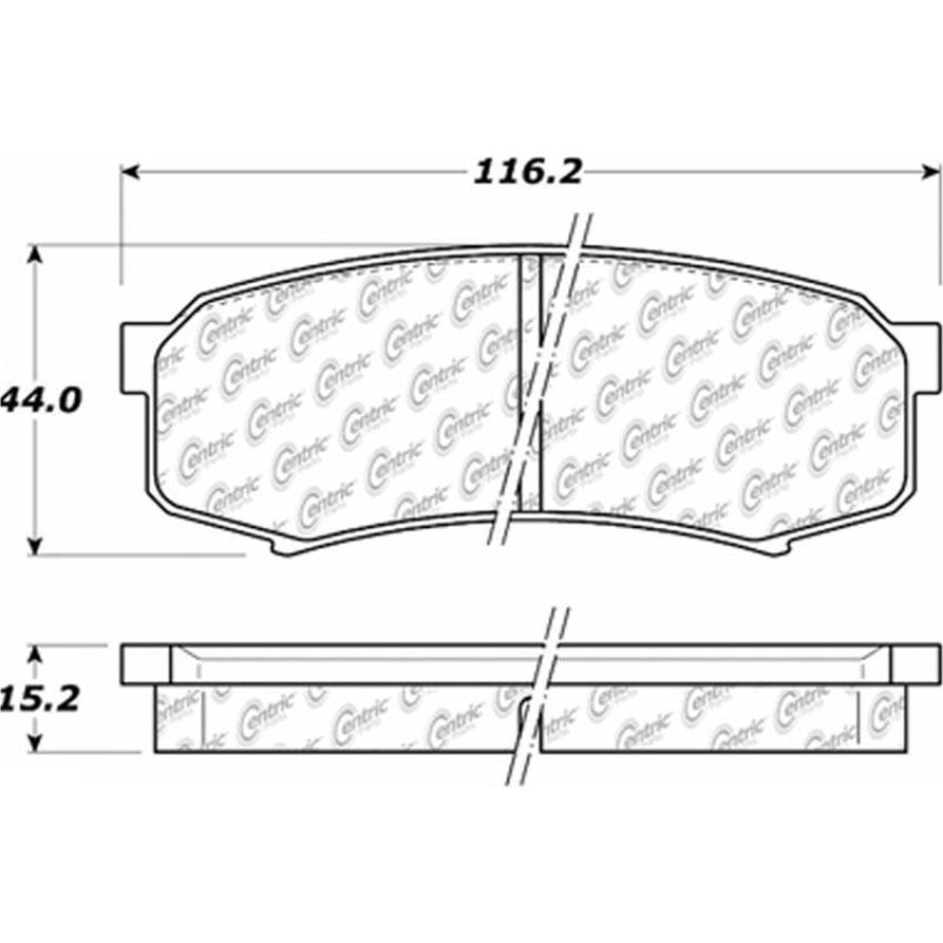 CENTRIC PARTS 306.06060 Centric Fleet Performance Brake Pads with Hardware