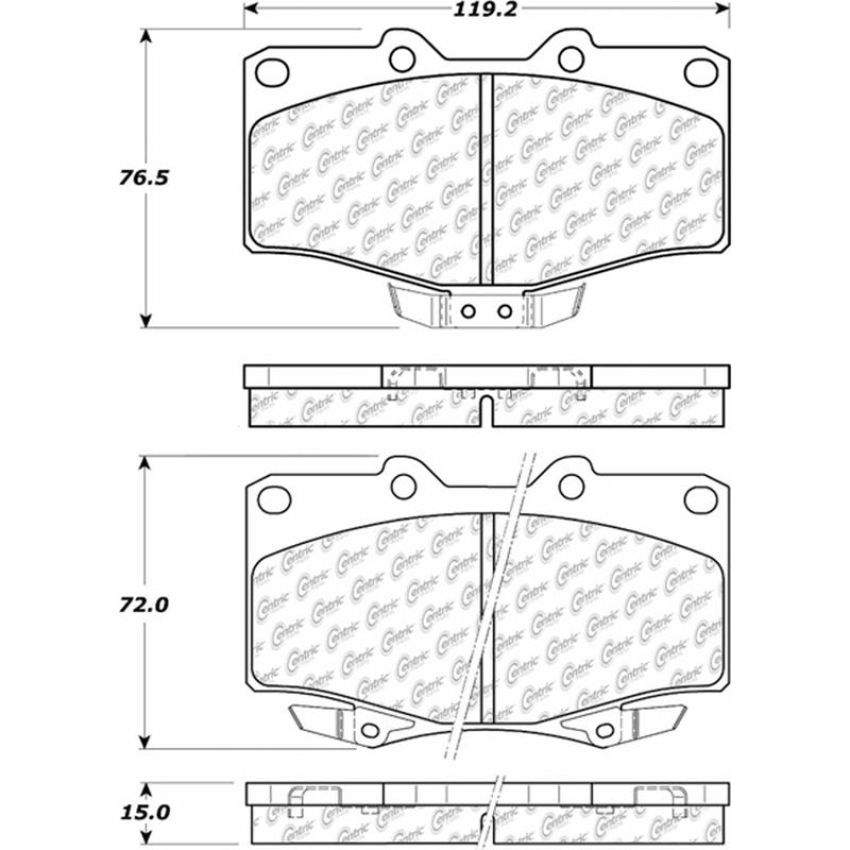 CENTRIC PARTS 306.06110 Centric Fleet Performance Brake Pads with Hardware
