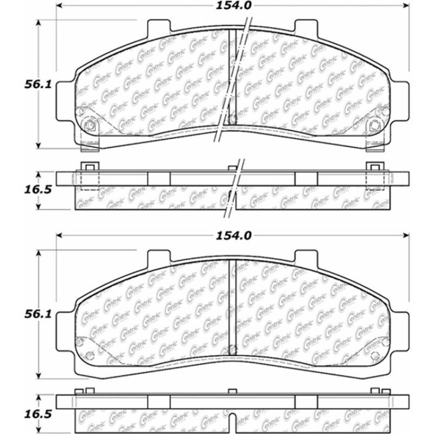 CENTRIC PARTS 306.06520 Centric Fleet Performance Brake Pads with Hardware
