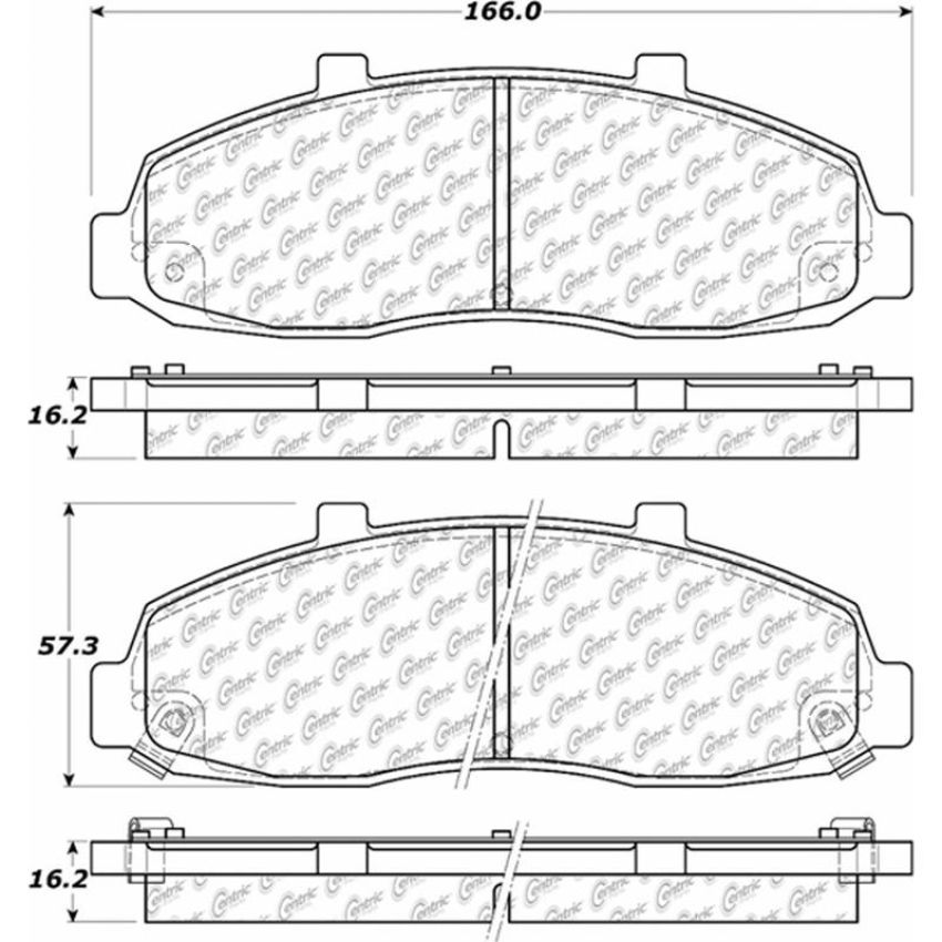 CENTRIC PARTS 306.06790 Centric Fleet Performance Brake Pads with Hardware
